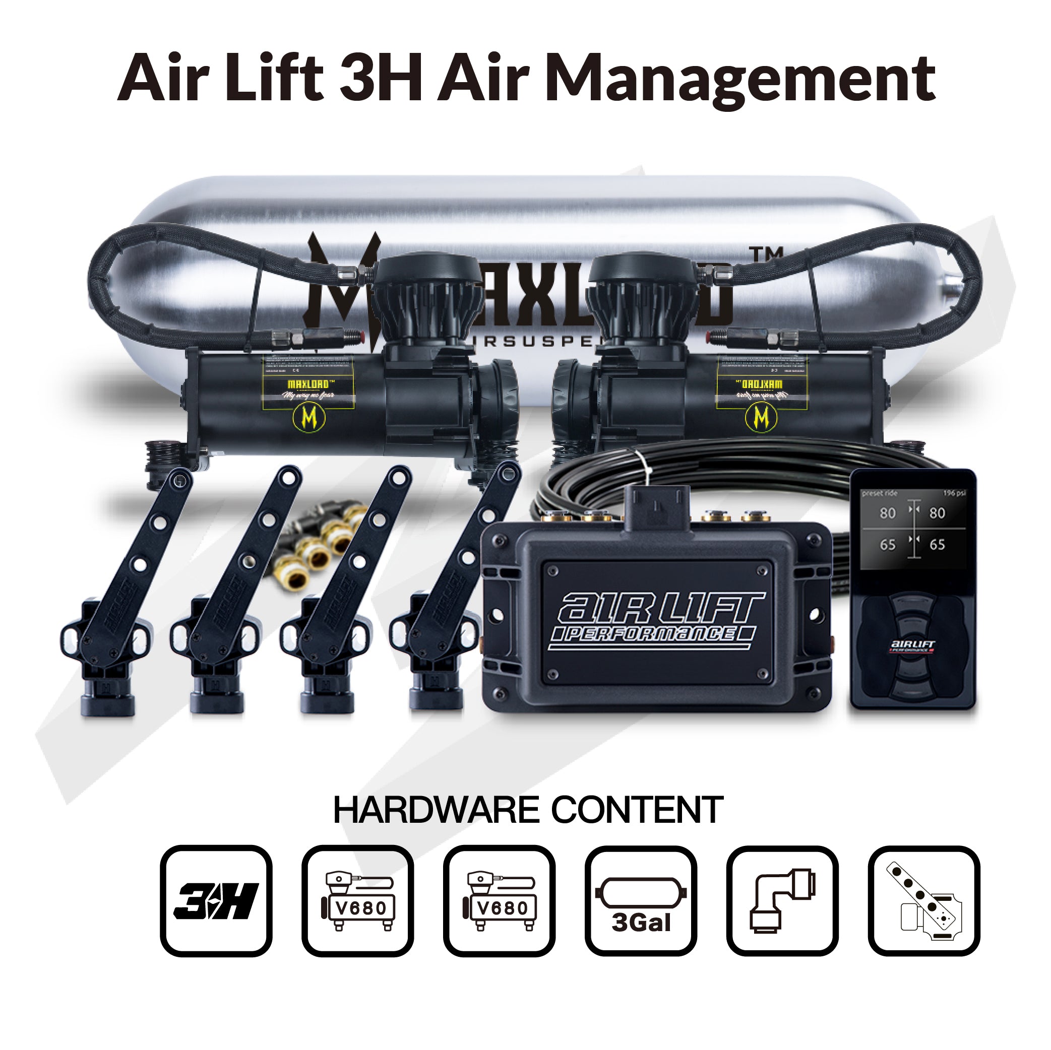 Air Lift 3H Dual Compressor Package-For sale in the United States only