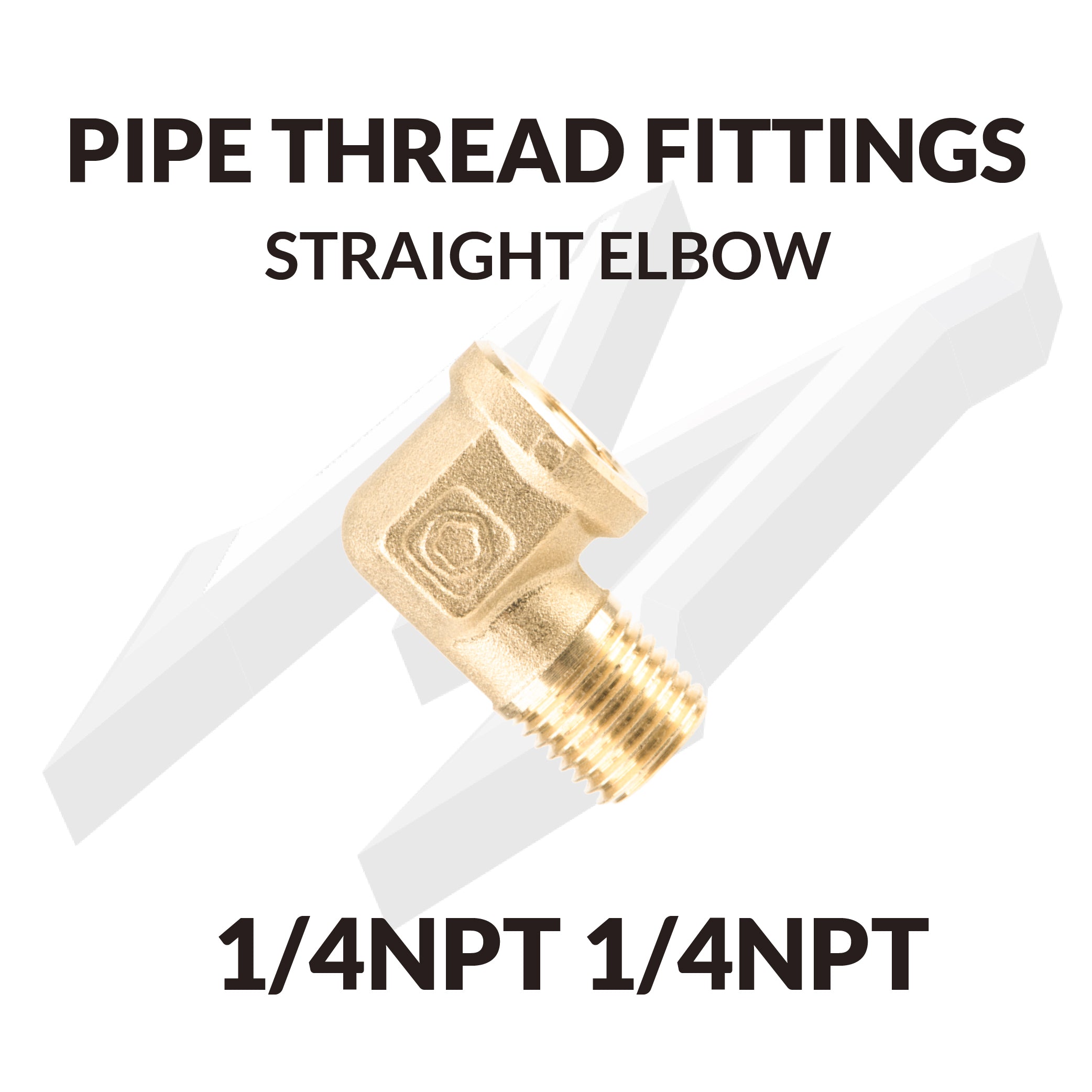 FAST-IN FITTINGS STRAIGHT ELBOW 1/4NPT 1/4OD